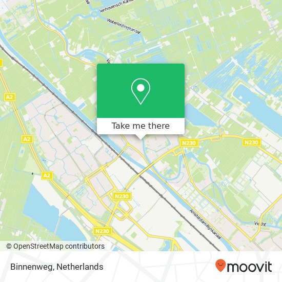 Binnenweg, 3604 Maarssen kaart