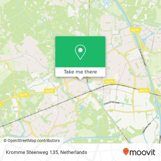Kromme Steenweg 135, 5707 CA Helmond kaart