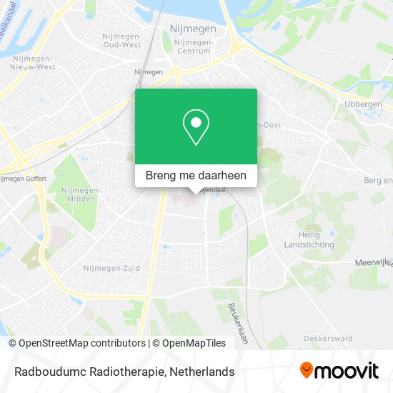 Radboudumc Radiotherapie kaart