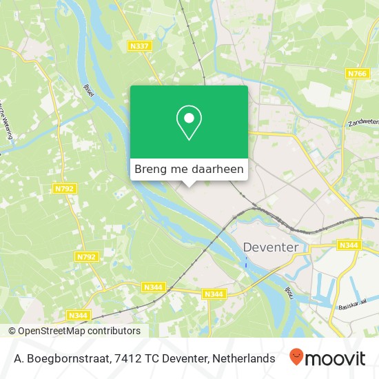 A. Boegbornstraat, 7412 TC Deventer kaart