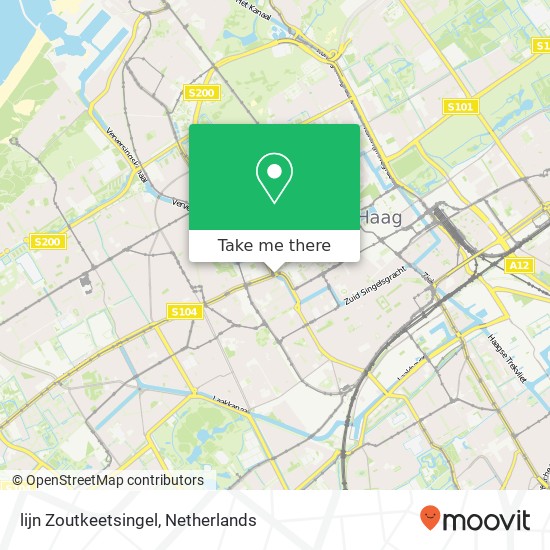 lijn Zoutkeetsingel, 2512 HL Den Haag kaart