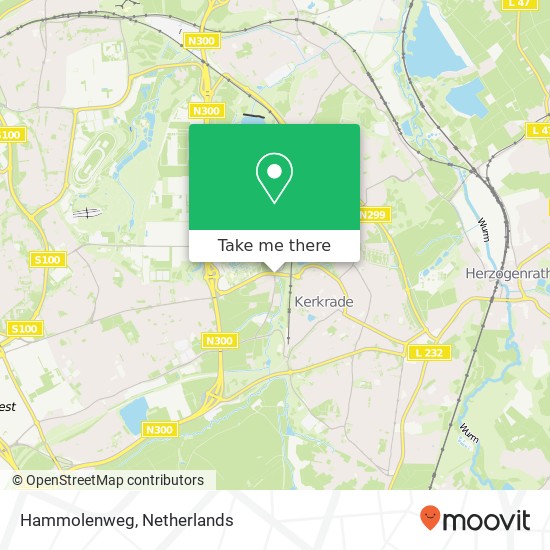 Hammolenweg, 6466 Kerkrade kaart