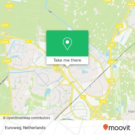 Euroweg, 3825 Amersfoort kaart