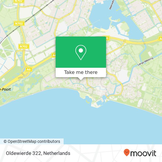 Oldewierde 322, 1353 HV Almere-Haven kaart