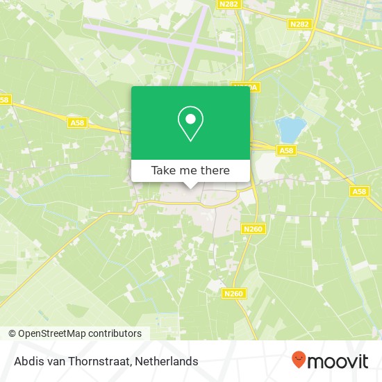 Abdis van Thornstraat, 5126 Gilze kaart