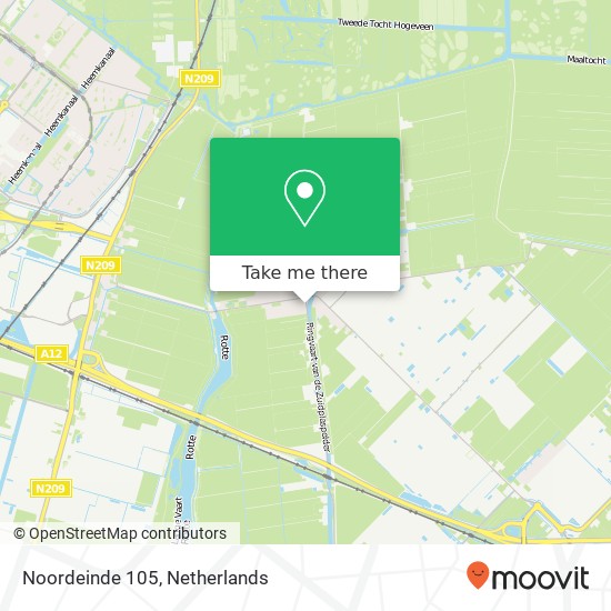 Noordeinde 105, 2752 BG Moerkapelle kaart