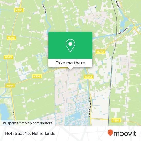 Hofstraat 16, 1723 MN Noord-Scharwoude kaart