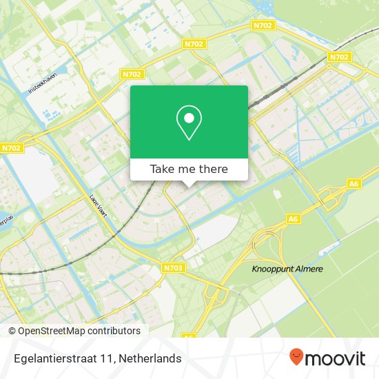 Egelantierstraat 11, 1338 PG Almere-Buiten kaart