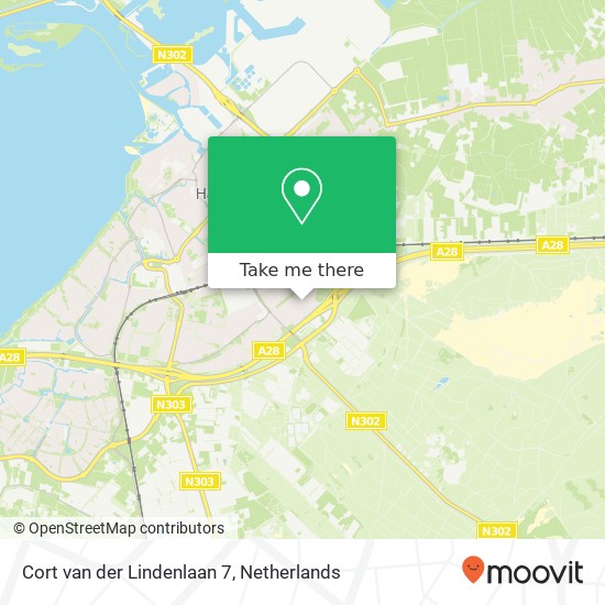 Cort van der Lindenlaan 7, 3843 VK Harderwijk kaart