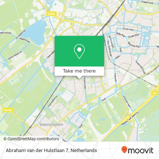 Abraham van der Hulstlaan 7, 2253 VK Voorschoten kaart