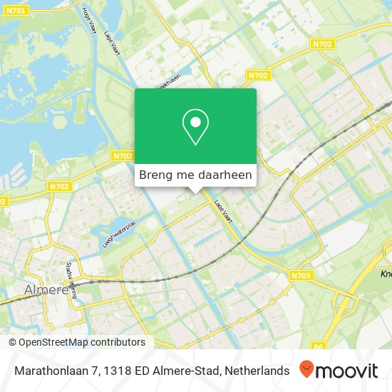 Marathonlaan 7, 1318 ED Almere-Stad kaart