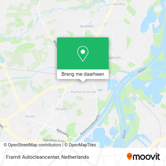 Framit Autocleancenter kaart