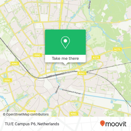 TU/E Campus P6, Eindhoven kaart