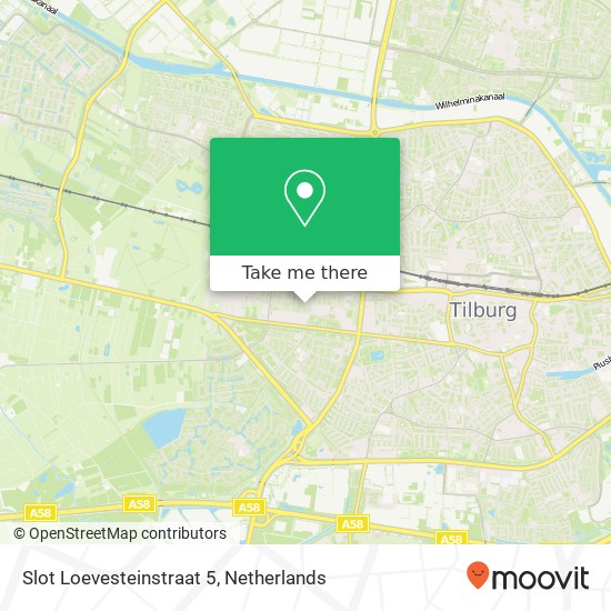 Slot Loevesteinstraat 5, 5037 HV Tilburg kaart