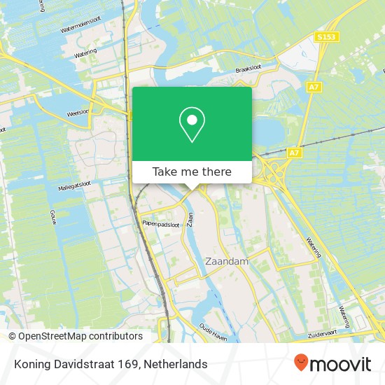 Koning Davidstraat 169, 1502 NX Zaandam kaart