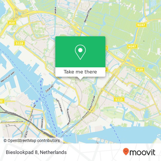 Bieslookpad 8, 1032 VA Amsterdam kaart