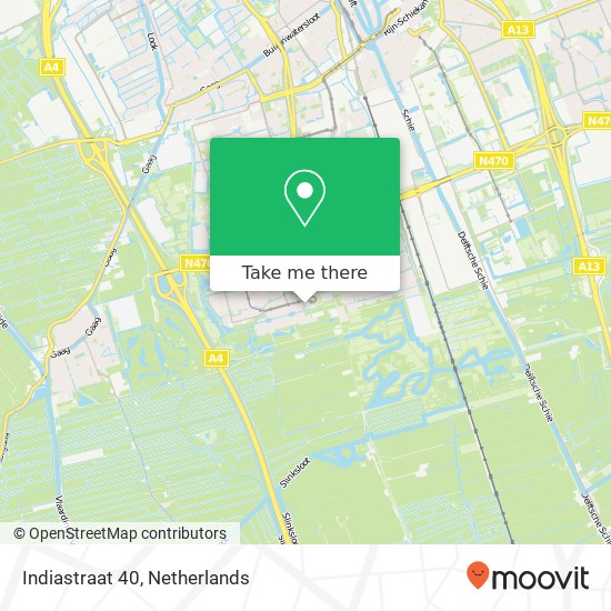 Indiastraat 40, 2622 GH Delft kaart