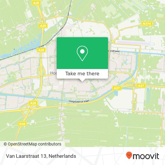 Van Laarstraat 13, 7906 BA Hoogeveen kaart