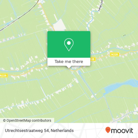 Utrechtsestraatweg 54, 3421 GP Oudewater kaart