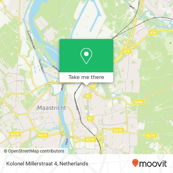 Kolonel Millerstraat 4, 6224 XN Maastricht kaart