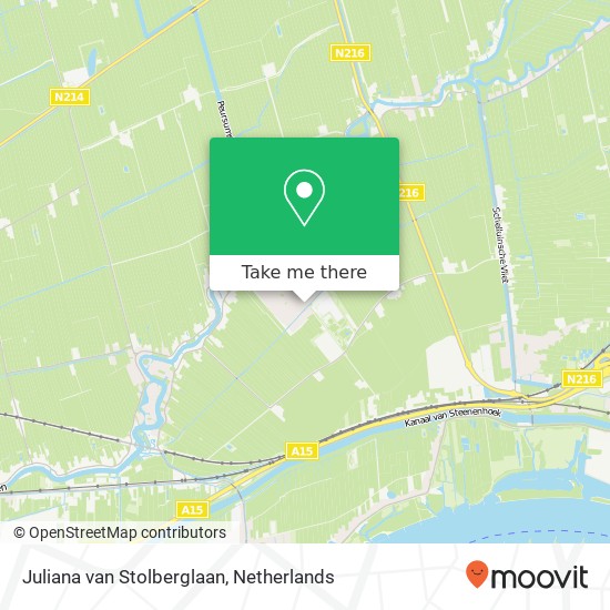 Juliana van Stolberglaan, 3381 AC Giessenburg kaart