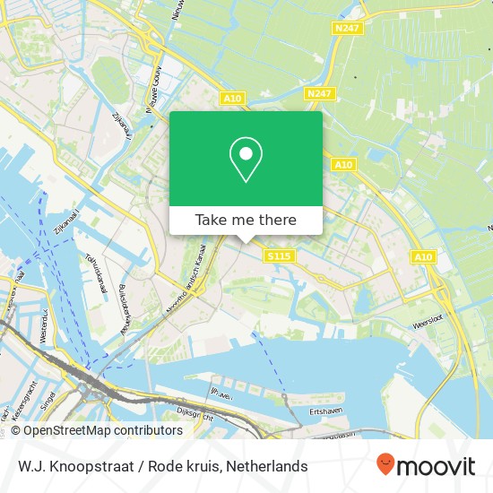 W.J. Knoopstraat / Rode kruis, 1025 KP Amsterdam kaart