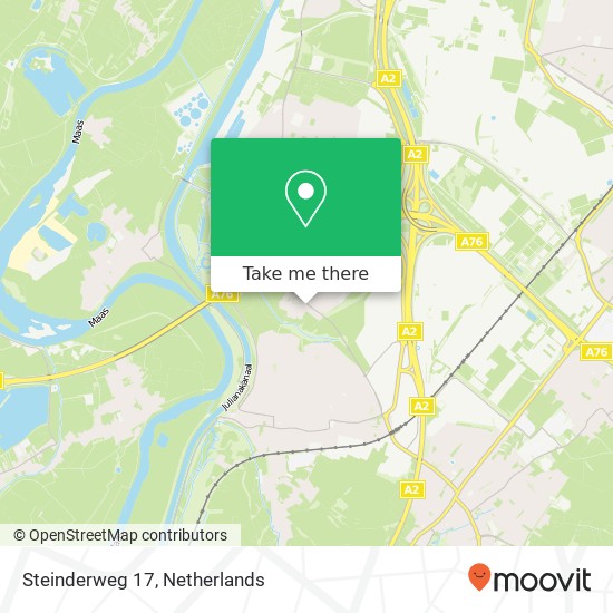 Steinderweg 17, 6171 XJ Stein kaart