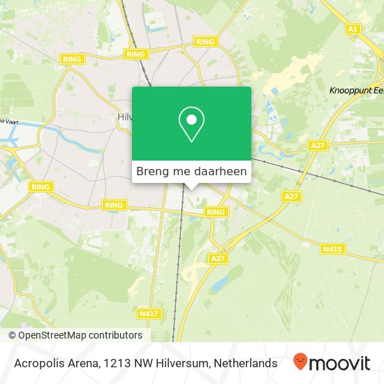 Acropolis Arena, 1213 NW Hilversum kaart