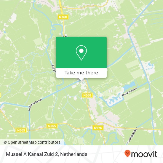 Mussel A Kanaal Zuid 2, 9541 VR Veele kaart