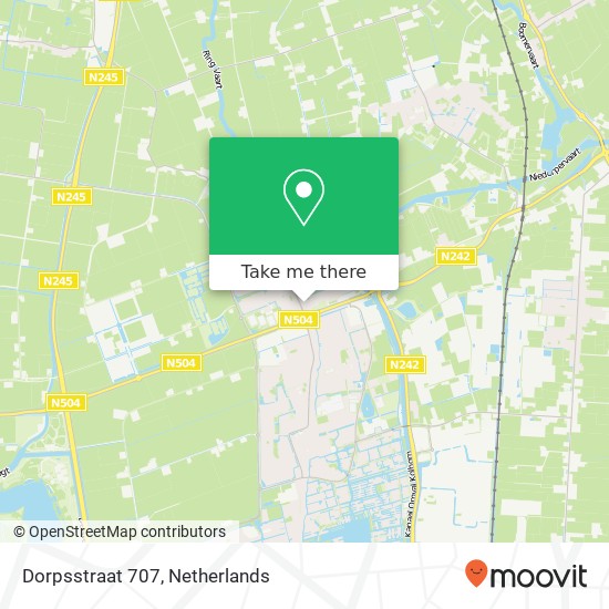 Dorpsstraat 707, 1723 HE Noord-Scharwoude kaart