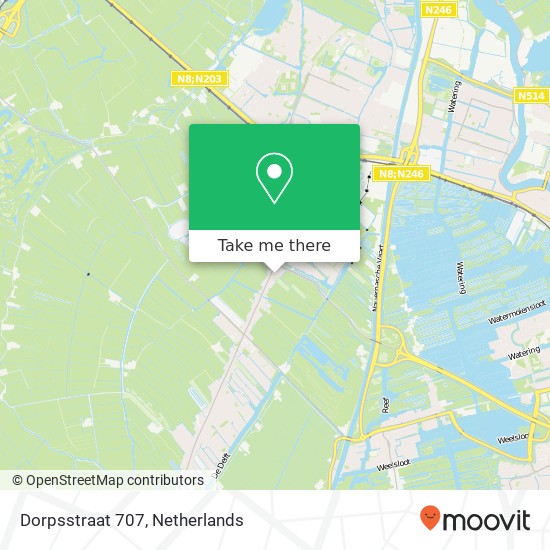 Dorpsstraat 707, 1566 EE Assendelft kaart