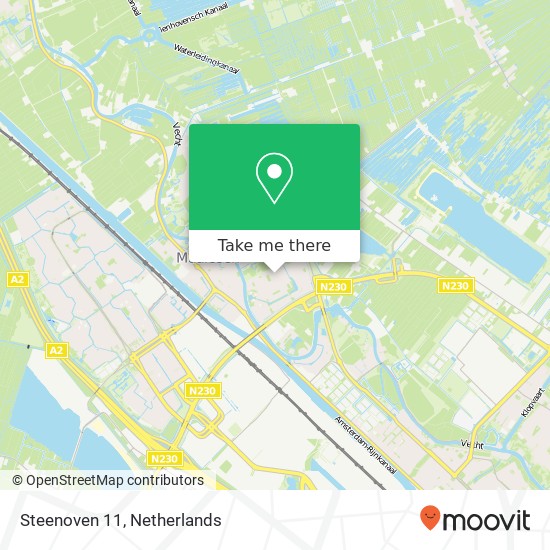 Steenoven 11, 3602 XD Maarssen kaart