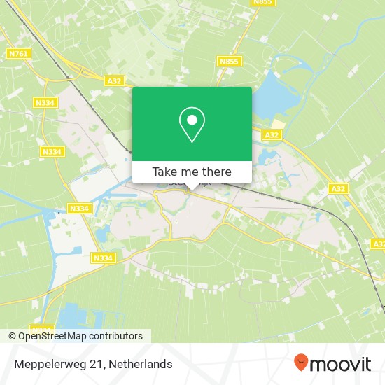 Meppelerweg 21, 8331 CR Steenwijk kaart