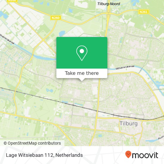 Lage Witsiebaan 112, 5042 DC Tilburg kaart