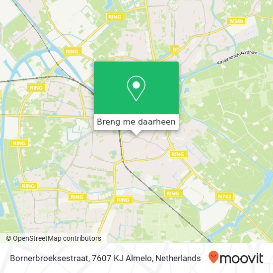 Bornerbroeksestraat, 7607 KJ Almelo kaart