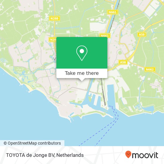 TOYOTA de Jonge BV, Industrieweg 23 kaart
