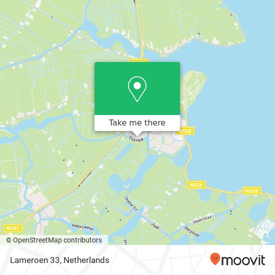 Lameroen 33, 1141 ZV Monnickendam kaart