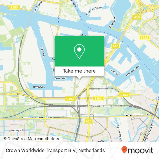 Crown Worldwide Transport B.V., Gyroscoopweg 5 kaart