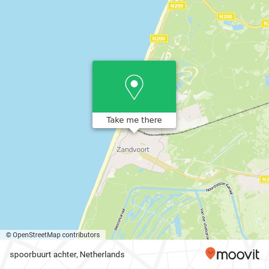 spoorbuurt achter, 2042 KE Zandvoort kaart