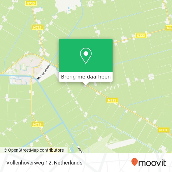 Vollenhoverweg 12, 8316 PX Marknesse kaart