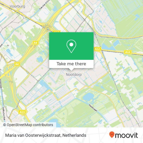 Maria van Oosterwijckstraat, 2631 BM Nootdorp kaart