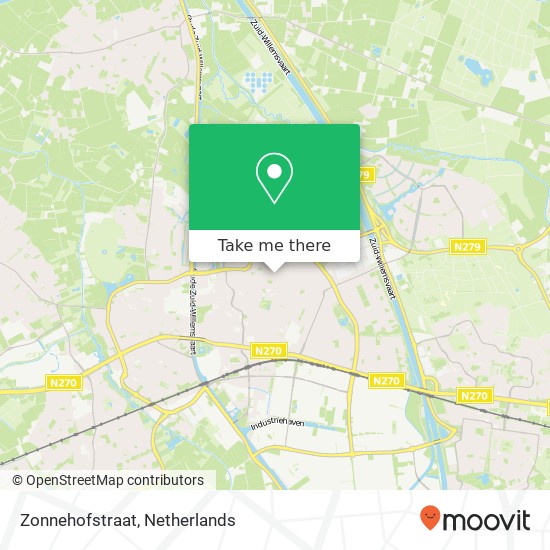 Zonnehofstraat, 5701 BE Helmond kaart
