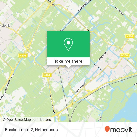 Basilicumhof 2, 2215 BV Voorhout kaart