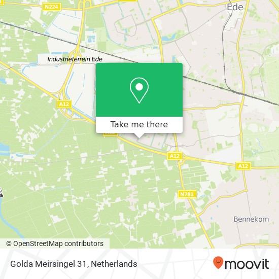 Golda Meirsingel 31, 6716 GW Ede kaart