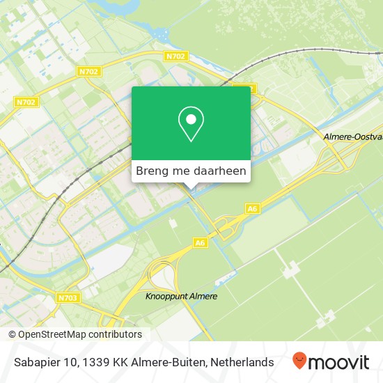 Sabapier 10, 1339 KK Almere-Buiten kaart