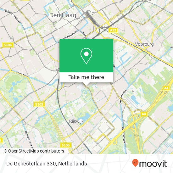 De Genestetlaan 330, 2522 LX Den Haag kaart