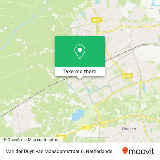 Van der Duyn van Maasdamstraat 6, 5344 HS Oss kaart