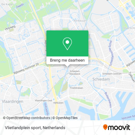 Vlietlandplein sport kaart