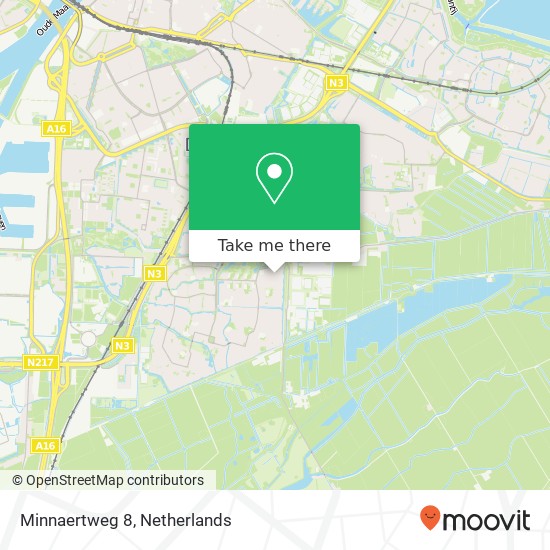 Minnaertweg 8, 3328 HN Dordrecht kaart