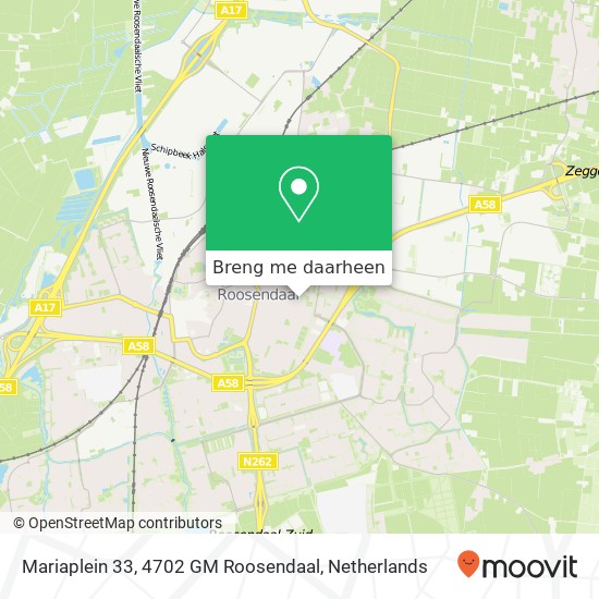 Mariaplein 33, 4702 GM Roosendaal kaart